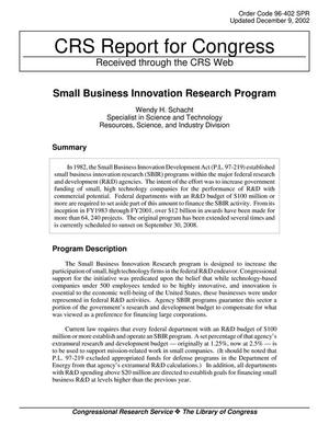 Small Business Innovation Research Program