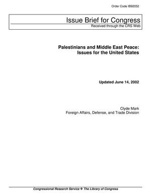 Palestinians and Middle East Peace: Issues for the United States