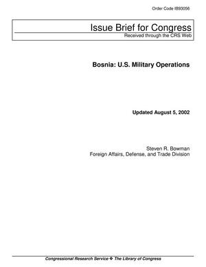 Bosnia: U.S. Military Operations