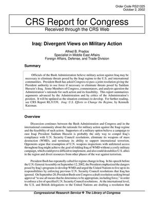 Iraq: Divergent Views on Military Action