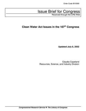 Clean Water Act Issues in the 107th Congress