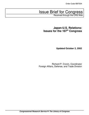 Japan-U.S. Relations: Issues for the 107th Congress