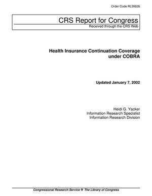 Health Insurance Continuation Coverage under COBRA