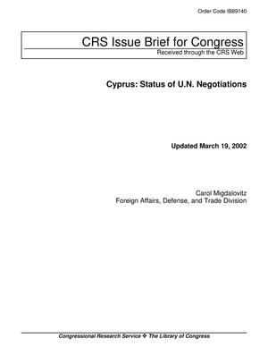 Cyprus: Status of U.N. Negotiations