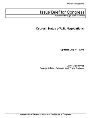 Cyprus: Status of U.N. Negotiations