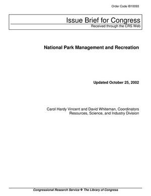 National Park Management and Recreation