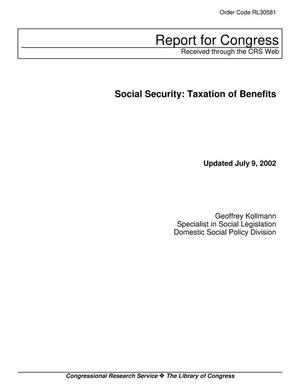 Social Security: Taxation of Benefits