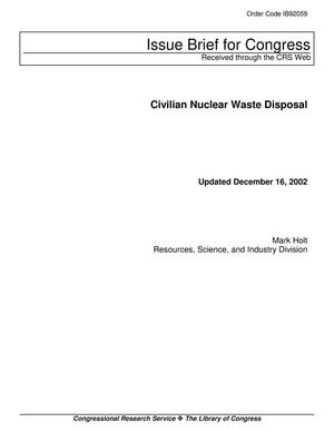 Civilian Nuclear Waste Disposal
