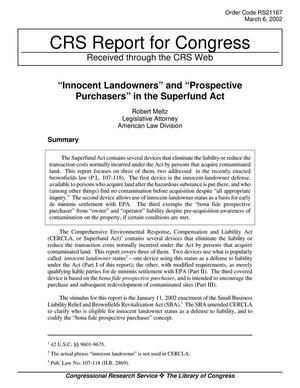 "Innocent Landowners" and "Prospective Purchasers" in the Superfund Act
