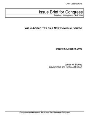 Primary view of object titled 'Value-Added Tax as a New Revenue Source'.