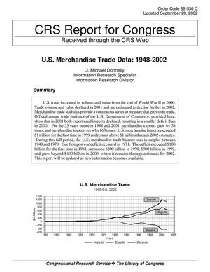 U.S. Merchandise Trade Data: 1948-2002