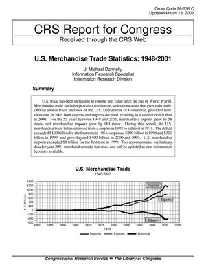 U.S. Merchandise Trade Statistics: 1948-2001