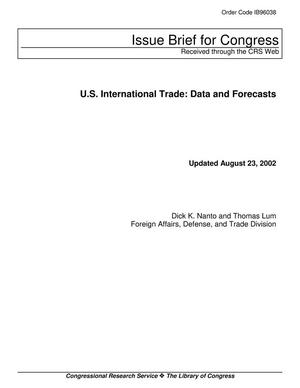 U.S. International Trade: Data and Forecasts