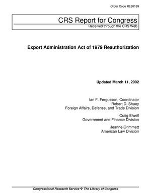 Primary view of object titled 'Export Administration Act of 1979 Reauthorization'.