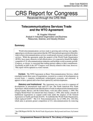 Telecommunications Services Trade and the WTO Agreement