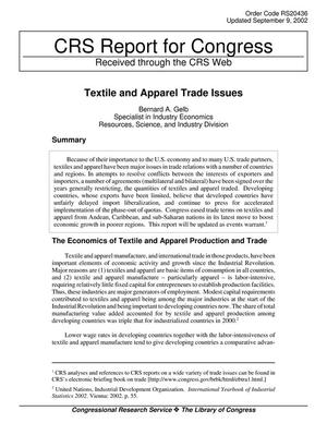 Textile and Apparel Trade Issues