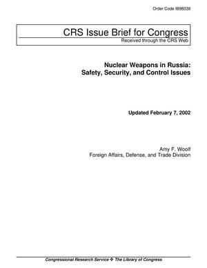 Primary view of object titled 'Nuclear Weapons in Russia: Safety, Security, and Control Issues'.