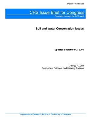 Primary view of object titled 'Soil and Water Conservation Issues'.