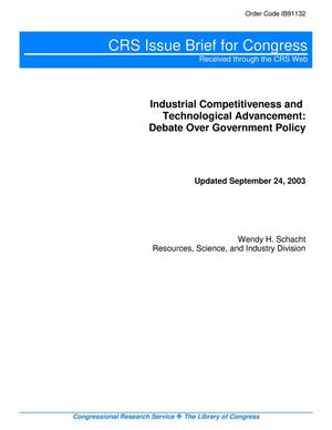 Industrial Competitiveness and Technological Advancement: Debate Over Government Policy, September 24, 2003