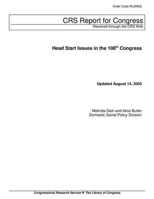 Primary view of object titled 'Head Start Issues in the 108th Congress'.