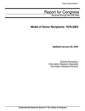 Medal of Honor Recipients: 1979-2003
