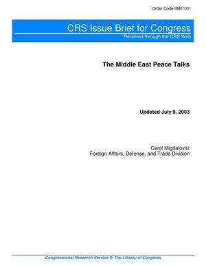 The Middle East Peace Talks