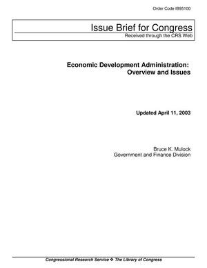 Primary view of object titled 'Economic Development Administration: Overview and Issues'.