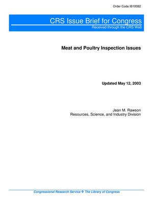Meat and Poultry Inspection Issues