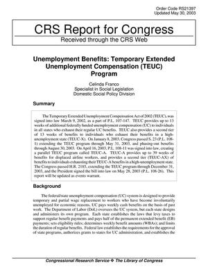 Unemployment Benefits: Temporary Extended Unemployment Compensation (TEUC) Program