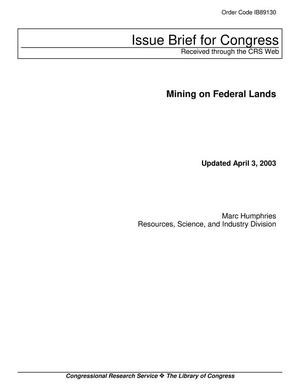 Mining on Federal Lands
