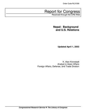 Nepal: Background and U.S. Relations