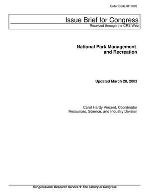 National Park Management and Recreation