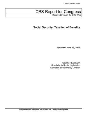 Social Security: Taxation of Benefits