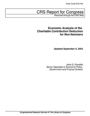 Economic Analysis of the Charitable Contribution Deduction for Non-Itemizers
