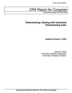 Primary view of object titled 'Telemarketing: Dealing with Unwanted Telemarketing Calls'.