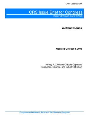 Primary view of object titled 'Wetland Issues'.