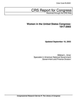 Women in the United States Congress: 1917-2003