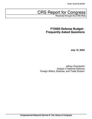 Primary view of object titled 'FY2005 Defense Budget: Frequently Asked Questions'.