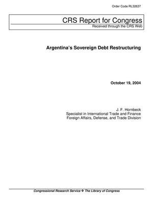 Primary view of object titled 'Argentina's Sovereign Debt Restructuring'.