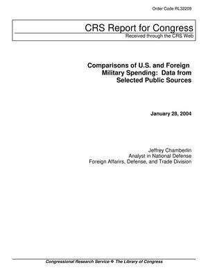 Comparisons of U.S. and Foreign Military Spending: Data from Selected Public Sources