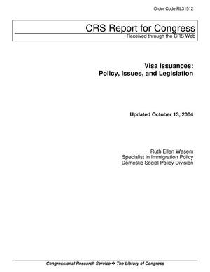 Visa Issuances: Policy, Issues, and Legislation