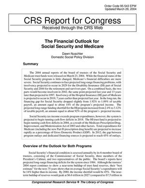 The Financial Outlook for Social Security and Medicare