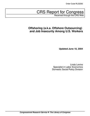Offshoring (a.k.a. Offshore Outsourcing) and Job Insecurity Among U.S. Workers