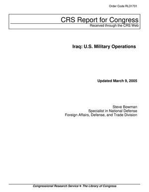Iraq: U.S. Military Operations
