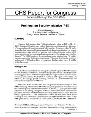 Proliferation Security Initiative (PSI)