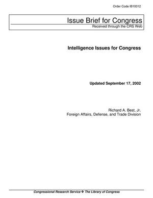 Intelligence Issues for Congress
