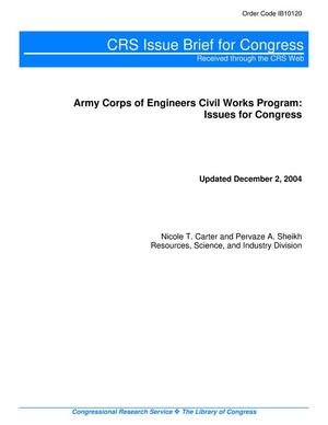 Army Corps of Engineers Civil Works Program: Issues for Congress