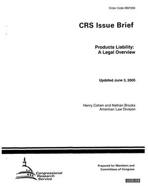 Primary view of object titled 'Products Liability: A Legal Overview'.