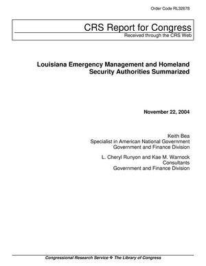 Louisiana Emergency Management and Homeland Security Authorities Summarized