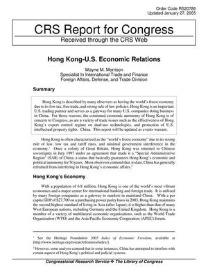 Hong Kong - U.S. Economic Relations